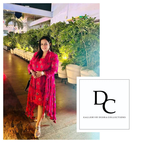 Hot Pink Georgette Set